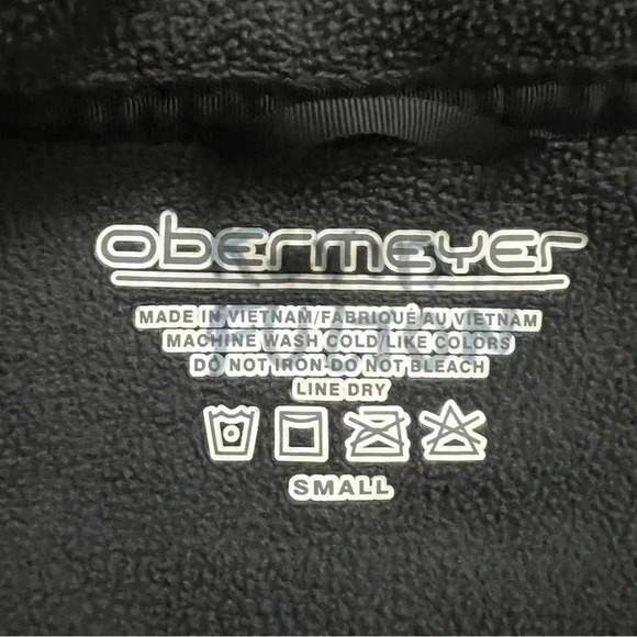 Obermeyer Ski Snowboarding Hoodie Sweatshirt 47001 Black Boy Sz Small Full Zip - Picture 11 of 16